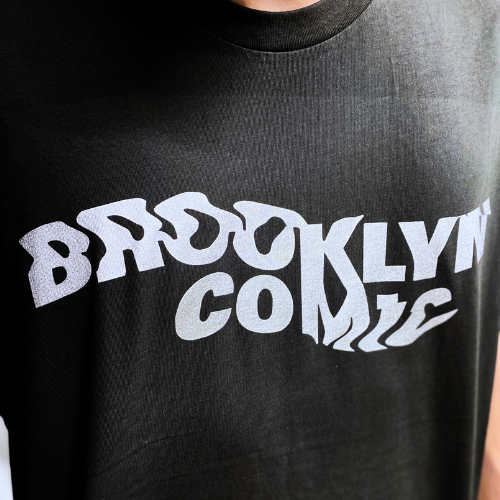 Brooklyn Comic Chrome Logo Black Tee