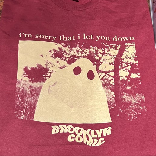 Brooklyn Comic Ghost Tee (Maroon)